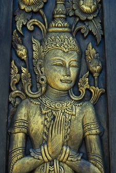 Buddha Carved Royalty Free Stock Photography