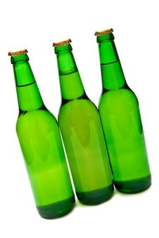 Fresh Beer In Bottles Stock Photo