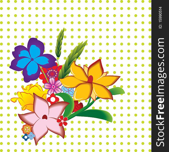 Vector illustration of a flower composition