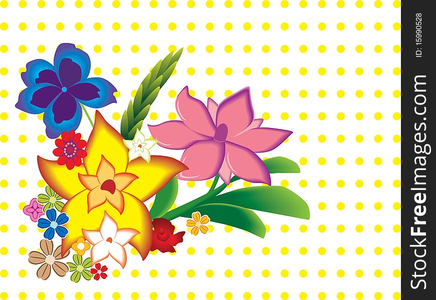 Vector illustration of a flower composition. Vector illustration of a flower composition