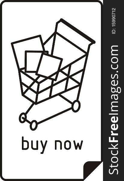 An illustration of black and white supermarket basket on white. An illustration of black and white supermarket basket on white