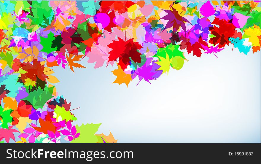 Autumn colorful background. EPS 10 vector file included