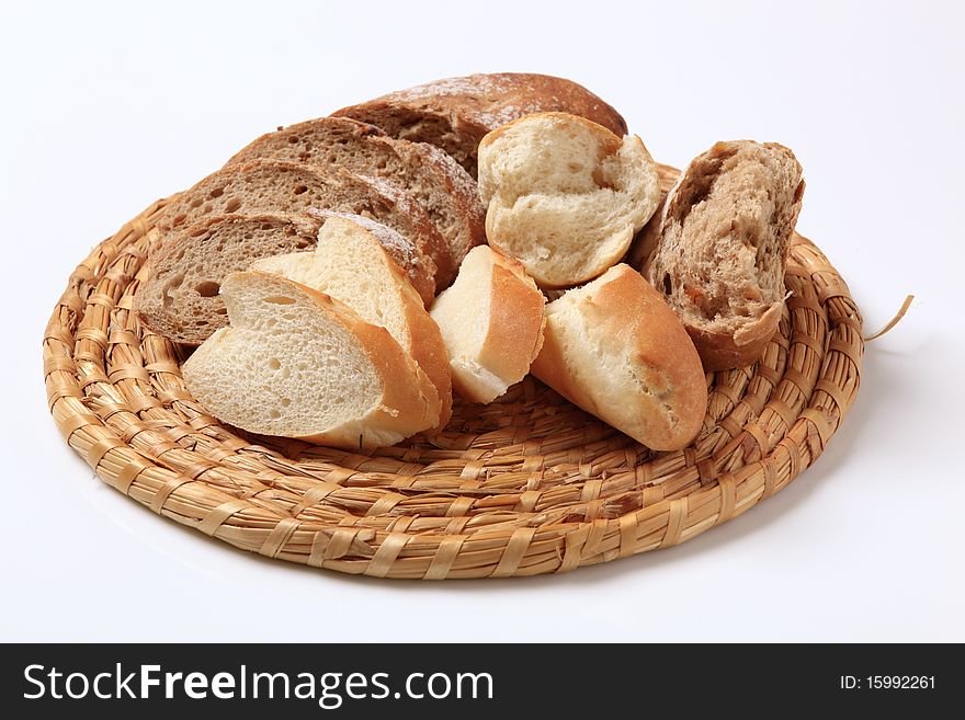 Slices of white and whole wheat bread