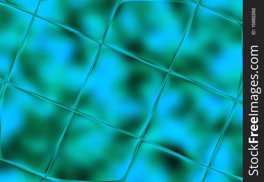 Glass tile transparent bright blue