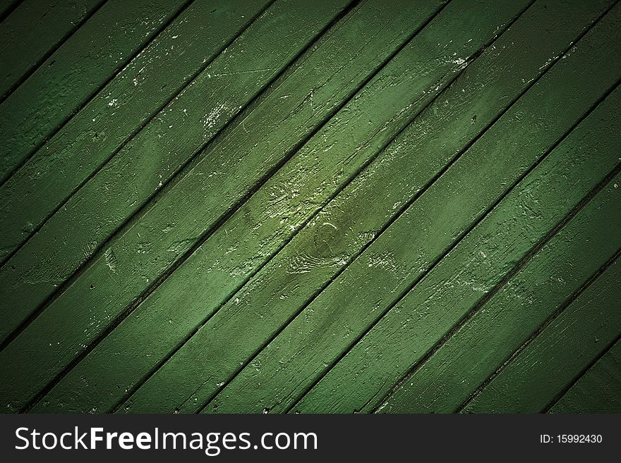 Old painted wooden wall, green background. Old painted wooden wall, green background