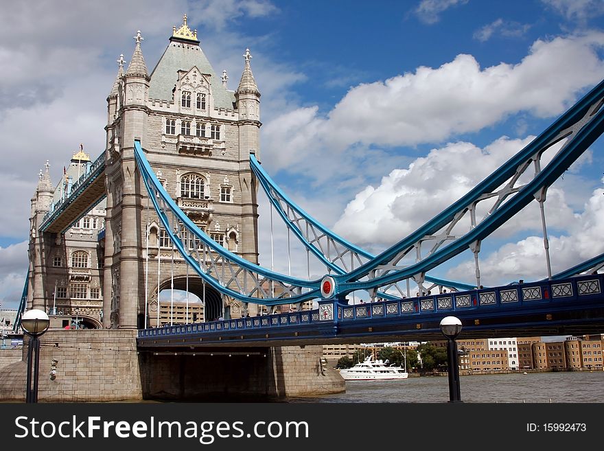 Tower Bridge In London, UK In A Beautiful Summer D