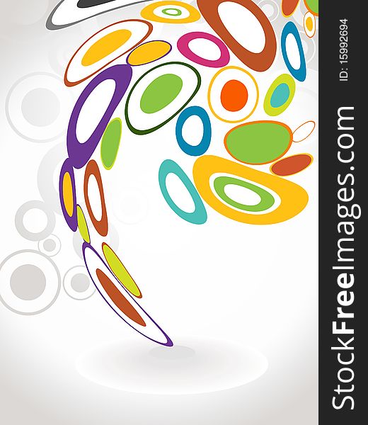 Abstract colorful circle background.