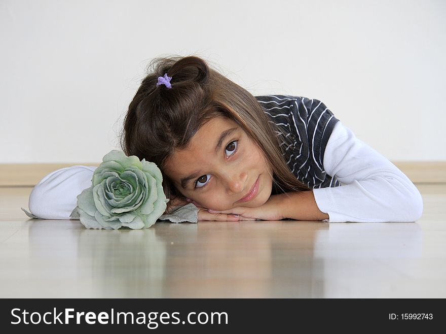 ...girl With Green Rose...