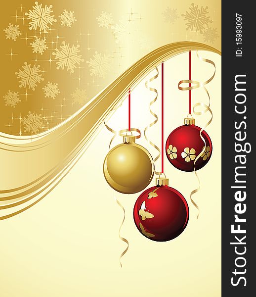 The  illustration contains the image of Christmas background
