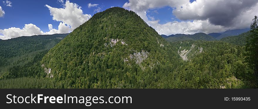 North caucasus. Mountain landscape (panorama)