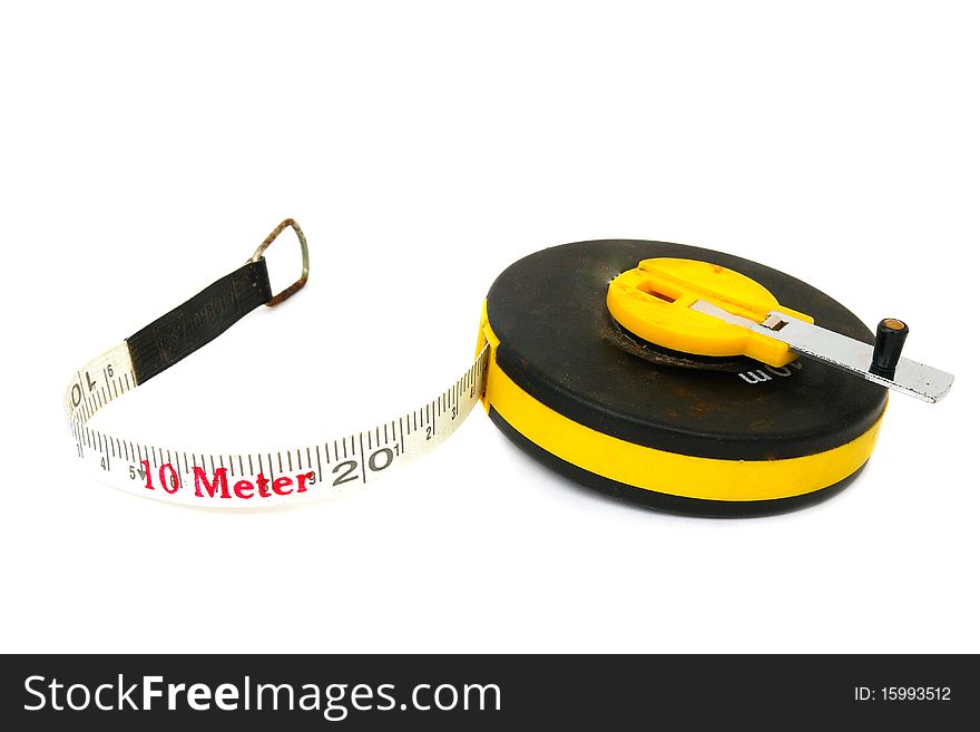 Measuring tool a roulette isolated on a white background