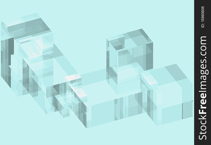 Crystal Parallelograms volumetric composition, in axonometric (isometric) view. Crystal Parallelograms volumetric composition, in axonometric (isometric) view.