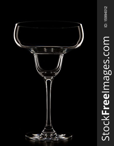 Cocktail Glass on black background
