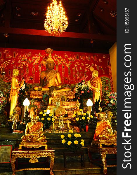 Ancient Buddha at Ayutthaya Thailand