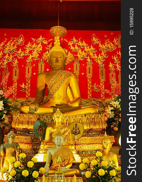 Ancient Buddha at Ayutthaya Thailand