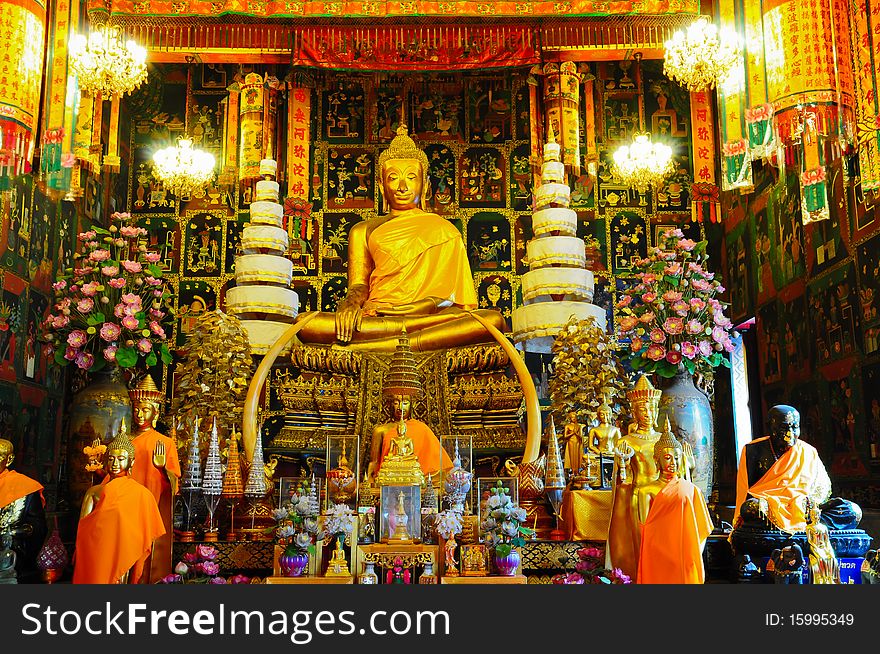 Ancient Buddha at Ayutthaya Thailand