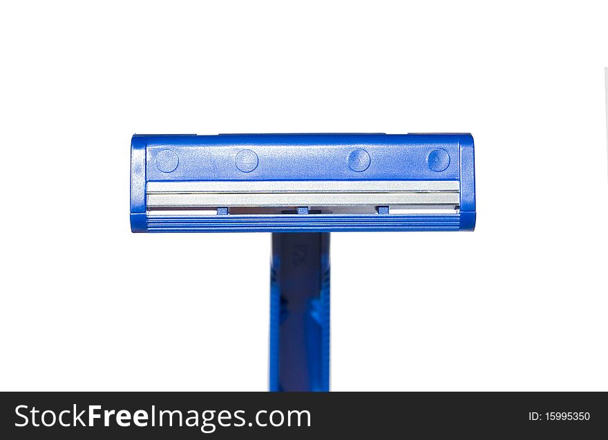 Disposable safety razor isolated over white background