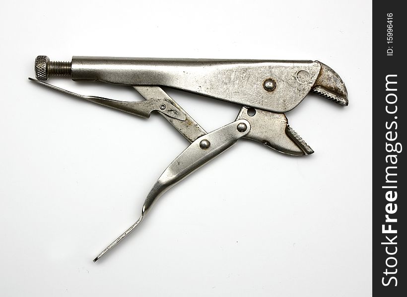 Pliers on a white background