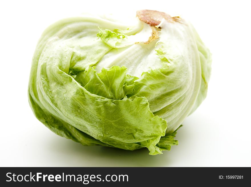 Fresh iceberg salad for the health