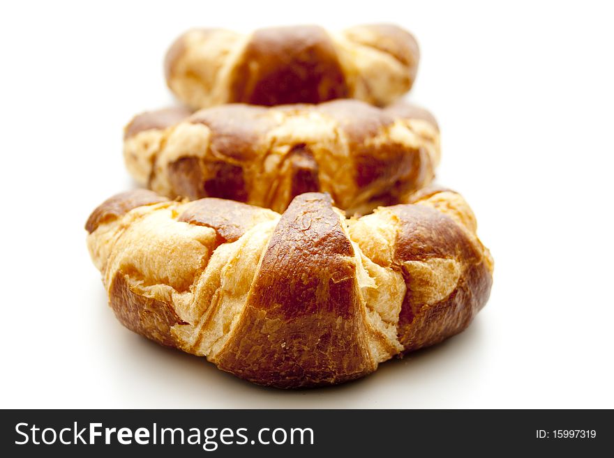 Refine baked croissants to the breakfast
