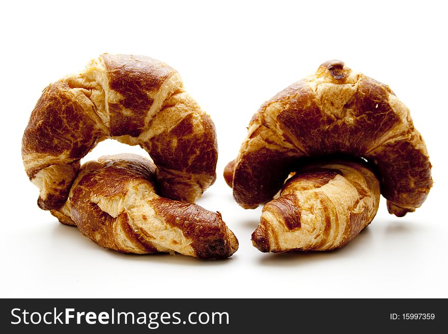 Baked foods croissants to the breakfast