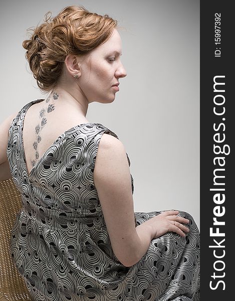 Backside Portrait Of Beautiful Prego Woman