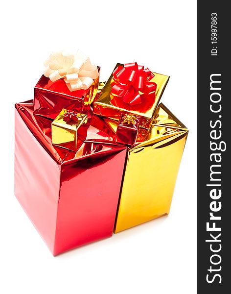 Yellow And Red Gifts Boxes