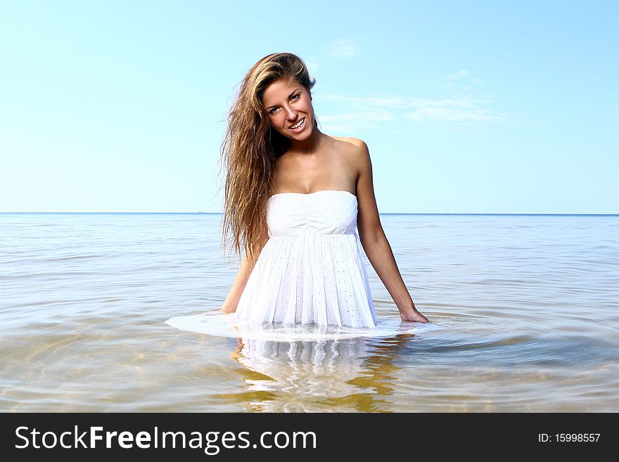 Sexy And Beautiful Woman On Beach