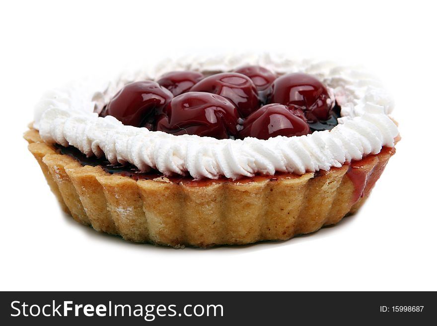 Fresh and tasty sweet cherry cake. Fresh and tasty sweet cherry cake