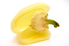 Wellow Half Of Paprika Royalty Free Stock Photography Wellow Half Of Paprika Royalty Free Stock Photography