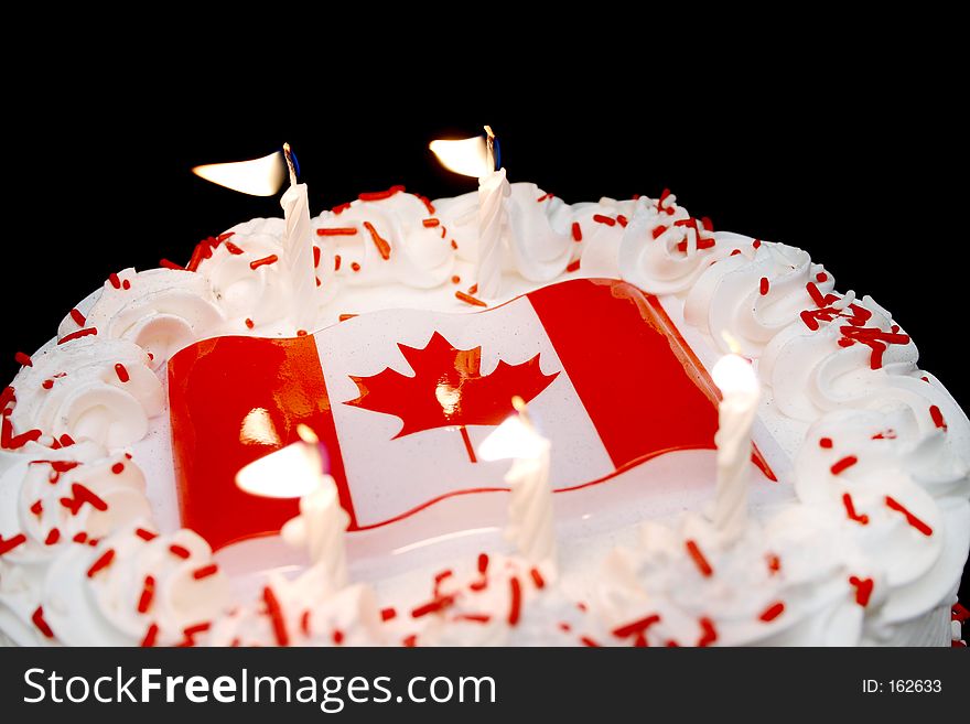 Delicious Canadian themed cake. Delicious Canadian themed cake