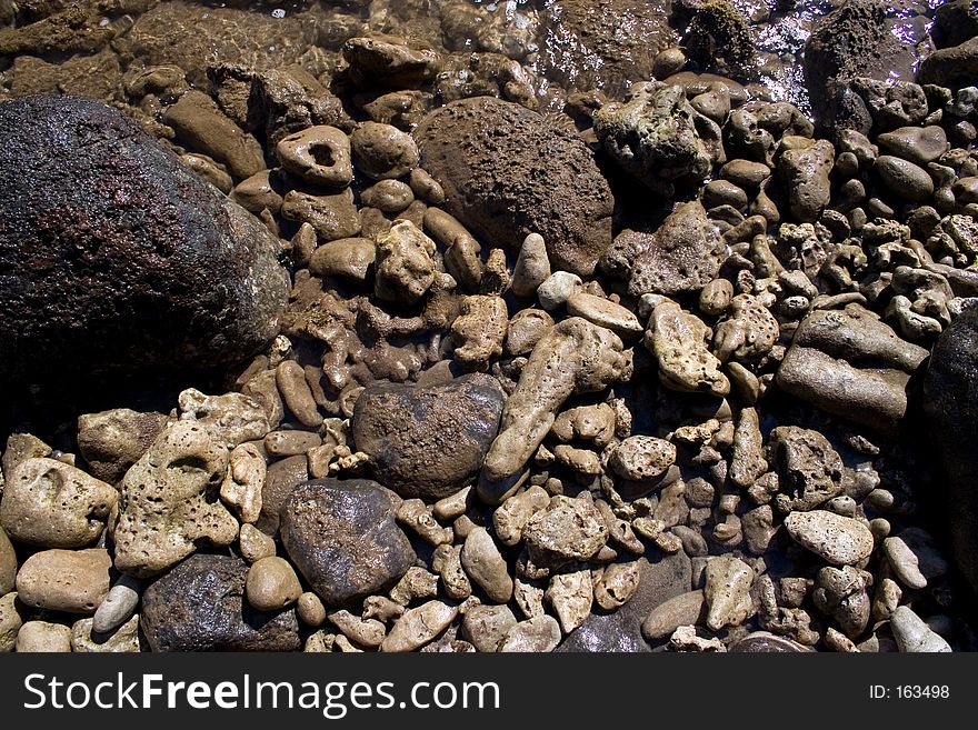 Closeup of rocks and water. Closeup of rocks and water