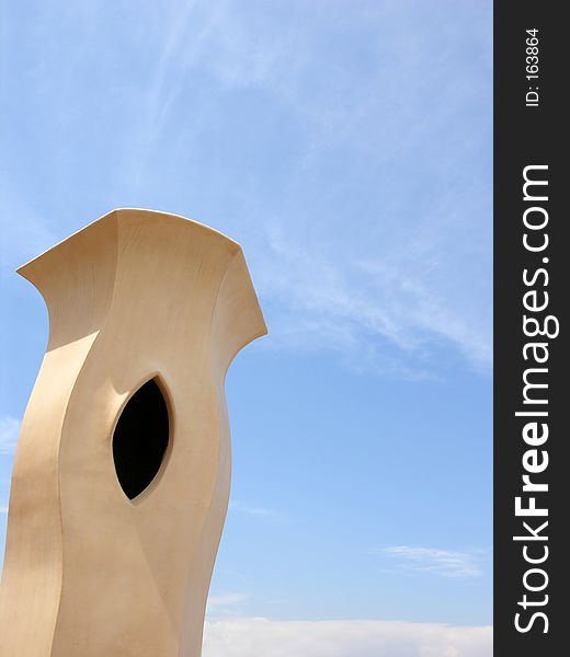 Roof Of La Pedrera - Architecture In Barcelona. Roof Of La Pedrera - Architecture In Barcelona