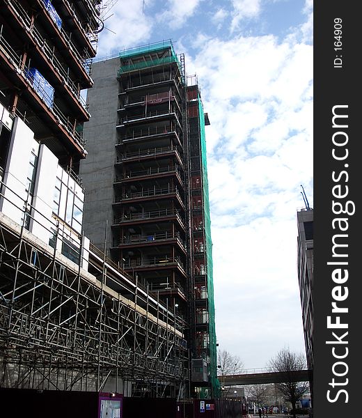 This a building site to construct some offices in London Docklands. This a building site to construct some offices in London Docklands.