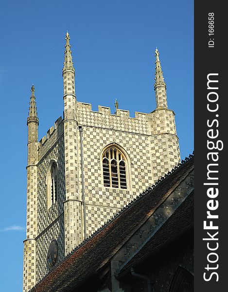 English historic church tower