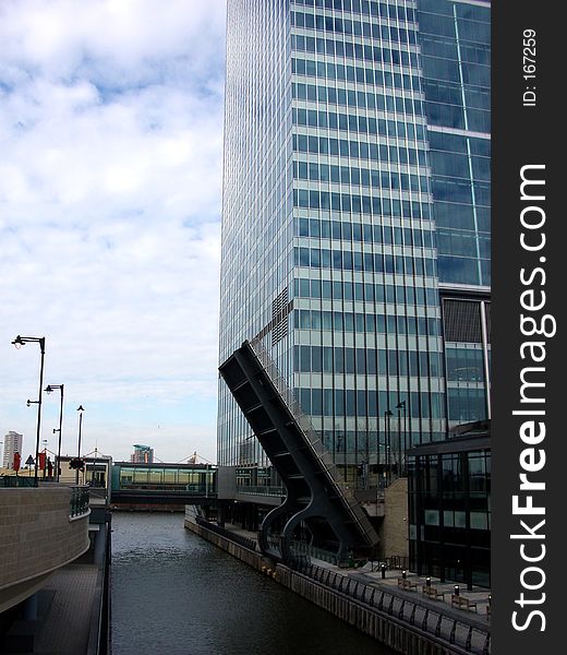 This is one of the many bridges in the London Docklands. This is one of the many bridges in the London Docklands.