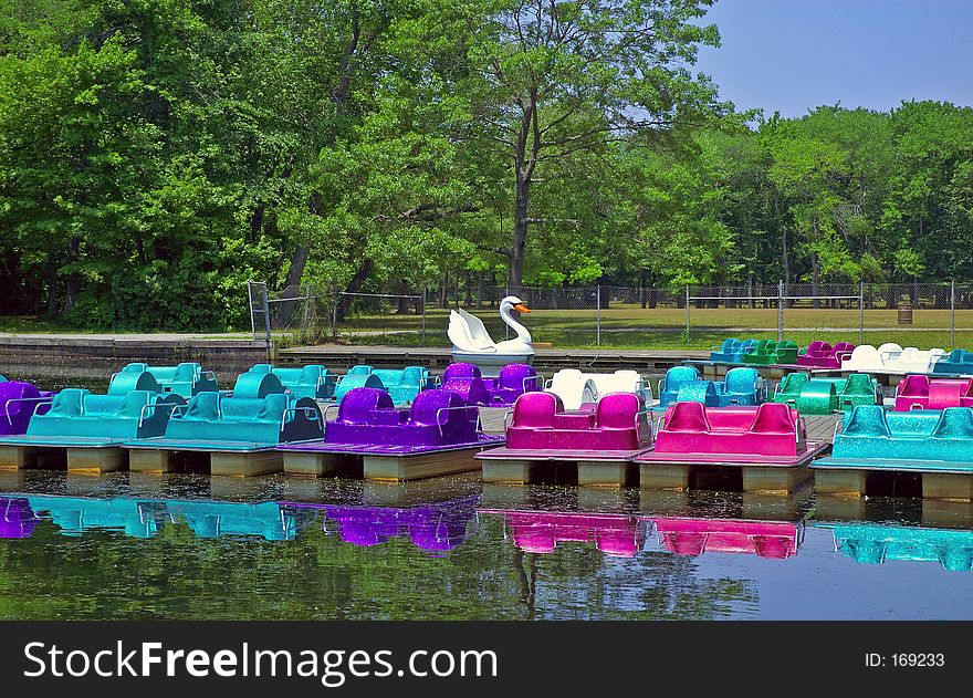 Various Color Paddle Boats