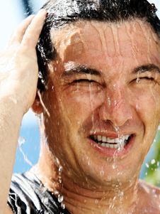 Man In A Shower Royalty Free Stock Image Man In A Shower Royalty Free Stock Image