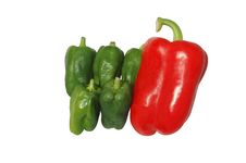 Red Pepper And Sweet Pepper Royalty Free Stock Photo