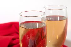 Two Glasses Of Wine Stock Photo