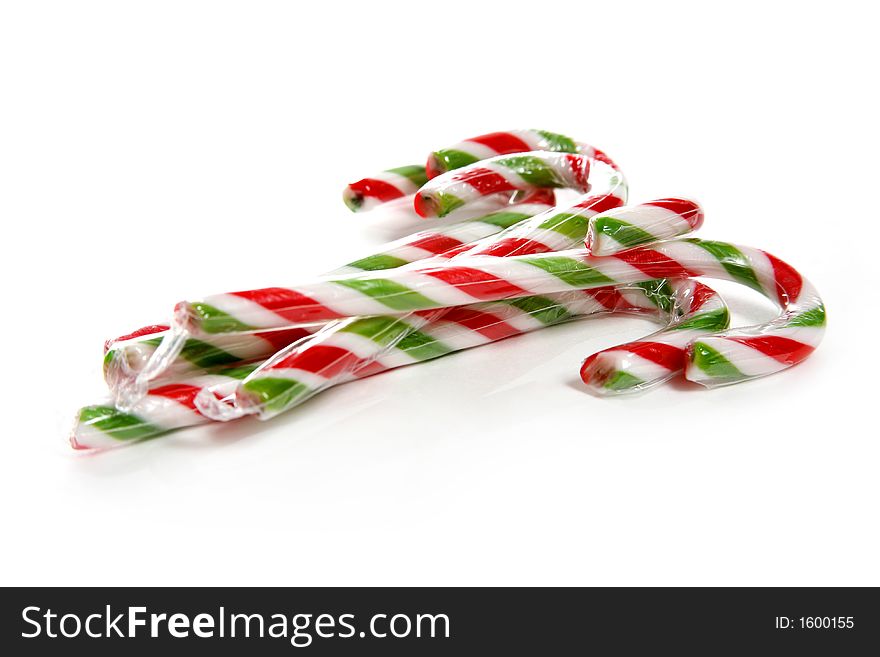 Candy canes isolated on white background. Candy canes isolated on white background