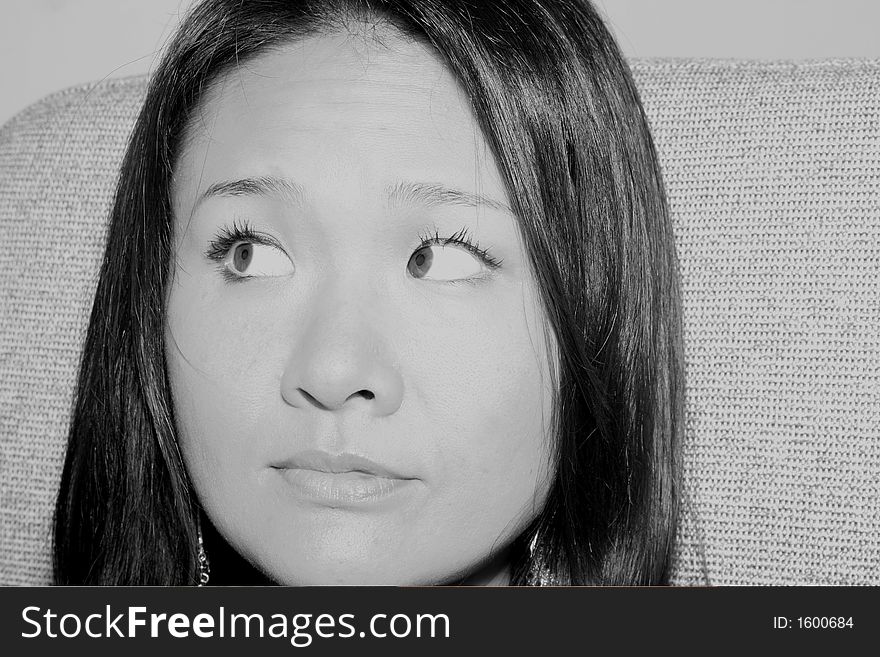 Close-up of japanese girl's face
