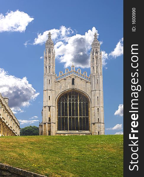 The world famous Chapel of King's College, Cambridge, completed in the time of Henry VIII