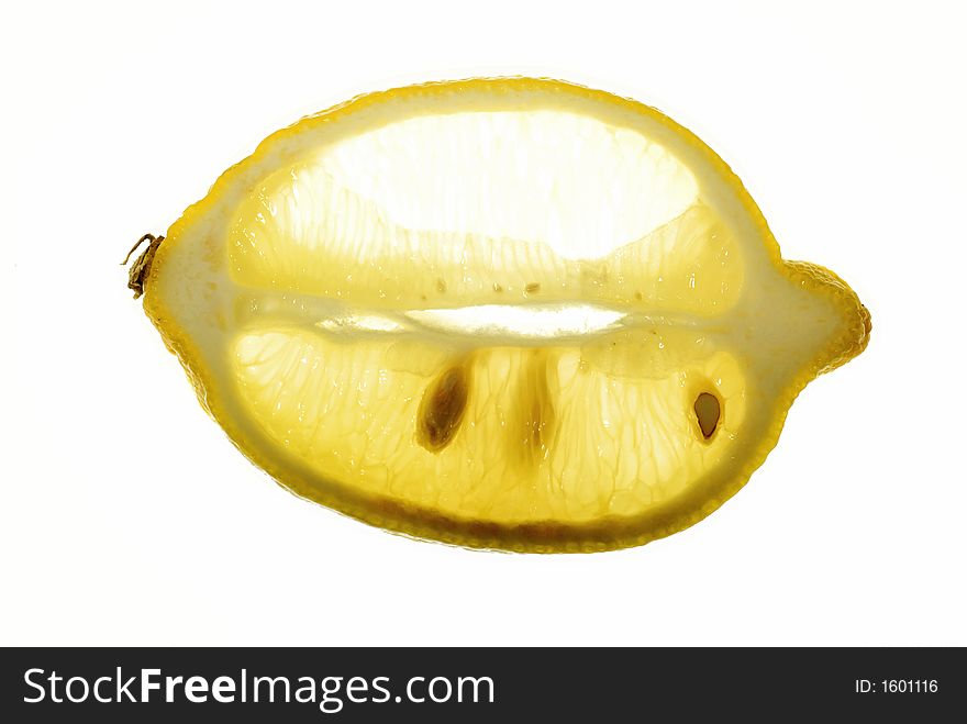 Picture of slice of lemon.