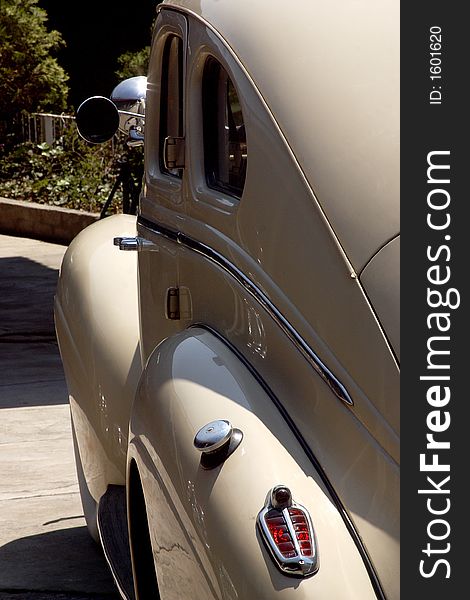 Detail of an old car in the mexican streets