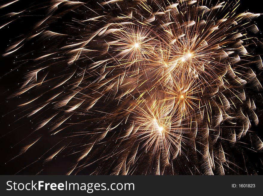 Fireworks dream background from Romanian National Day celbration in Bucharest - 1st december 2006