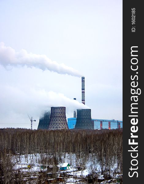 Electricity power plant in Siberiar, Russia. Electricity power plant in Siberiar, Russia