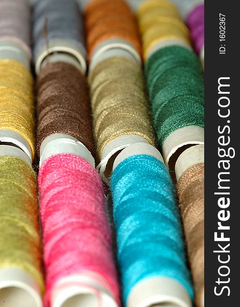 Macro Pic: Assorted Colors Reels Of Thread 4