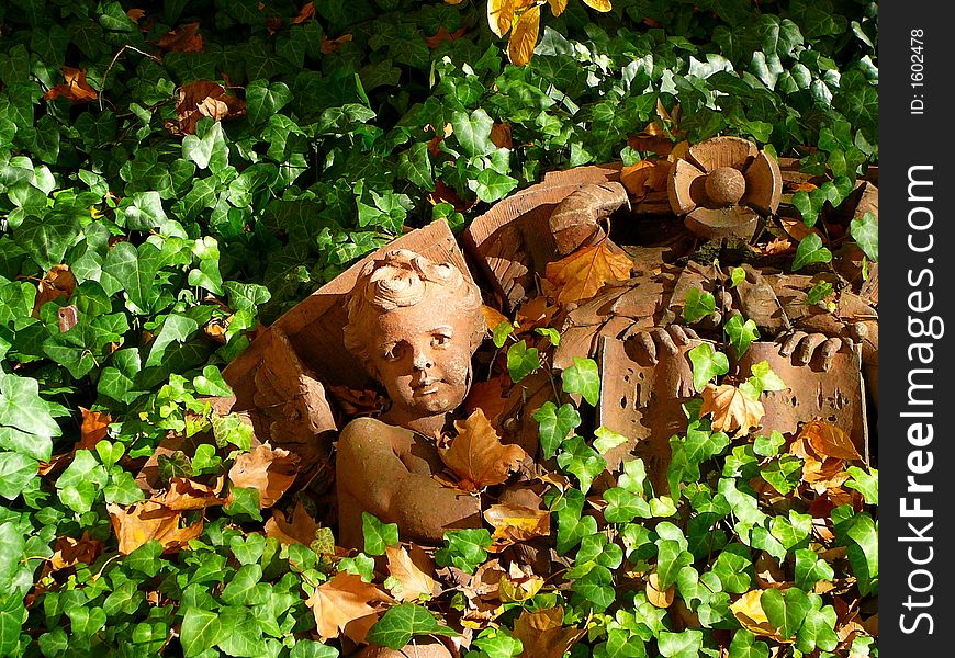 Architectural Detail of Fallen Cherub