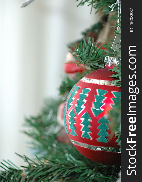 Red Christmas Ball Ornament With Open Space